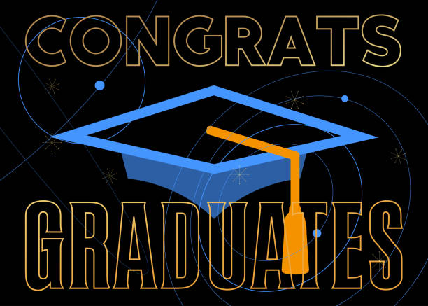 istock Graduation design template. Vintage party invitation, congratulation event, greeting card. Vector high school or college graduate poster. 2156426711