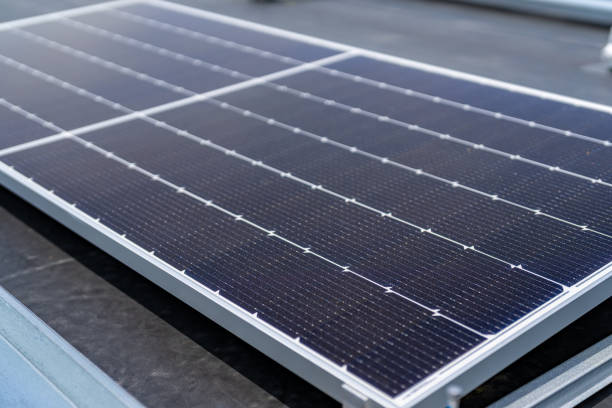 istock Close-up photo of a new solar panel. 2156428418
