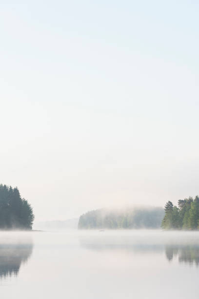 istock A beautiful view on a misty lake in the morning 2156430070