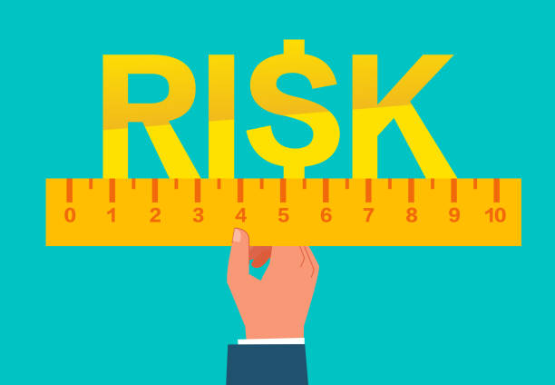istock Risk Assessment and Measurement, Measuring Profits and Losses, Avoiding Risk, Businessman Takes Ruler to Measure the Letter RISK 2156431453