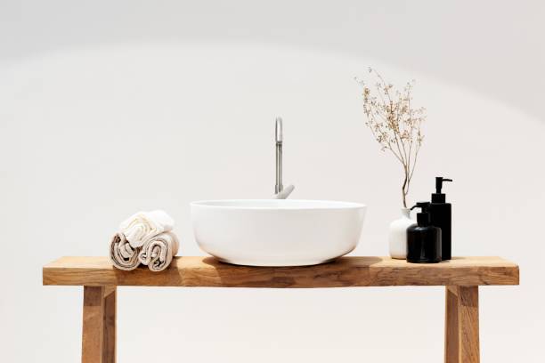 istock Spa treatment set in minimal bathroom interior 2156433527