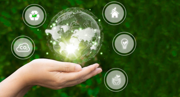 istock ESG concept ,Sustainable development goal (SDGs) Ideas for Sustainable development and green business based Global communication network with Environment icon on Green background 2156434142