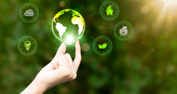 istock ESG concept, Ideas for Sustainable development and green business based Global communication network with Environment icon on Green technology 2156434176
