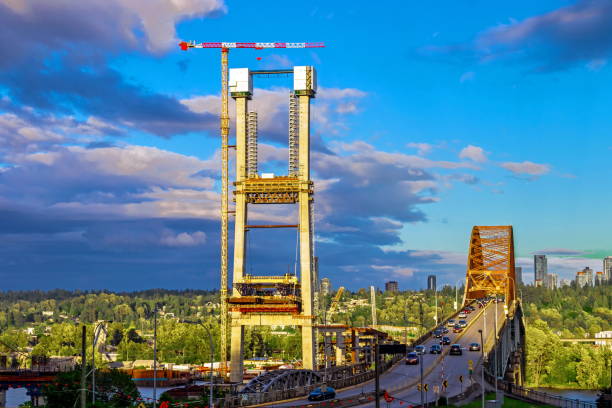 istock Construction of a new bridge in New Westminster 2156434611
