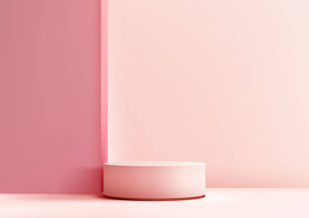 istock Pink 3D Podium in Front of Pink Wall, Simple and Elegant Scene, Modern Concept for Product Display, Mockup 2156435043
