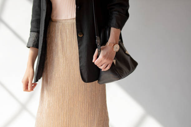 istock Casual woman in a black blazer 2156436613