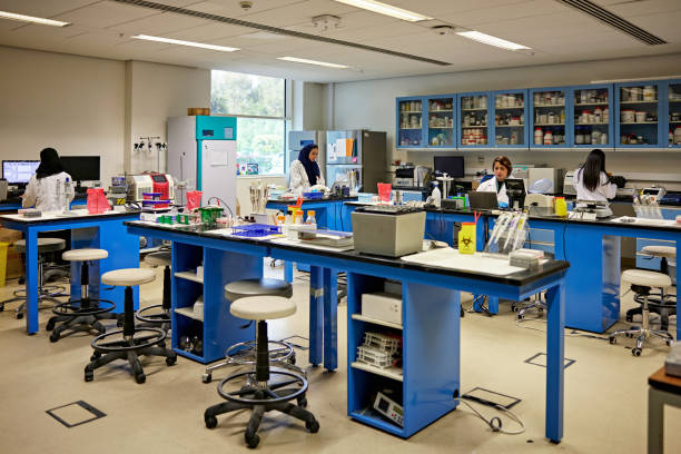 istock Saudi women working in university science lab 2156439594