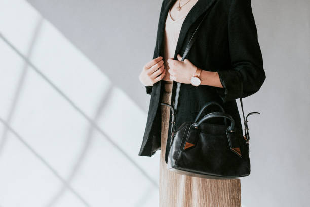 istock Casual woman in a black blazer 2156445095