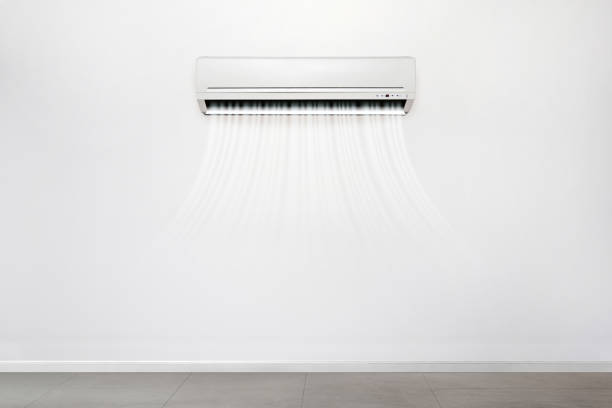 empty wall mounted white color inverter air conditioner