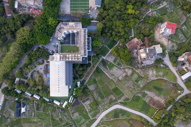 istock Aerial view of a small hotel 2156451739