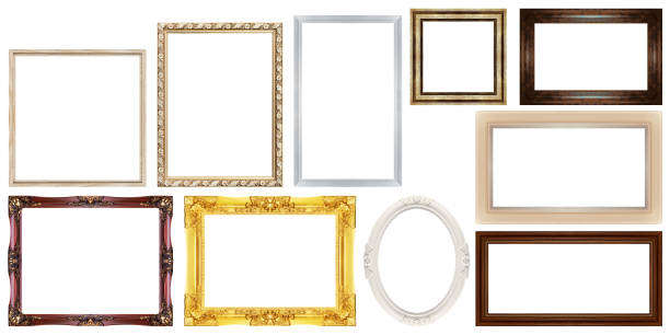 istock Collection set picture frame isolated on white background with clipping path 2156460727