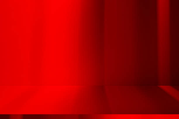 istock Wall interior background, studio and backdrops show products.with shadow from window color red . background for text insertion and presentation product 2156465572
