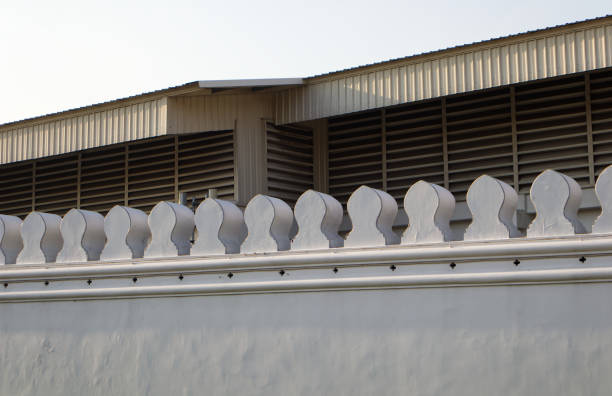 istock Palace wall with modern buildings in the background 2156469827