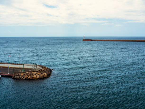Lighthouse of the port of almeria, spain