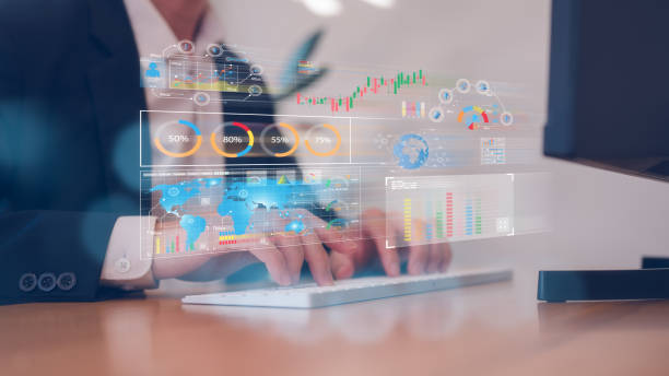 istock Businessman or an analyst uses a computer and dashboard for data business analysis and Data Management System with KPI and metrics connected to the database for technology 2156473433
