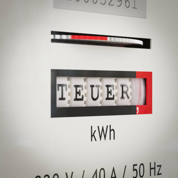 istock Meter Reader on a wall. The German text 