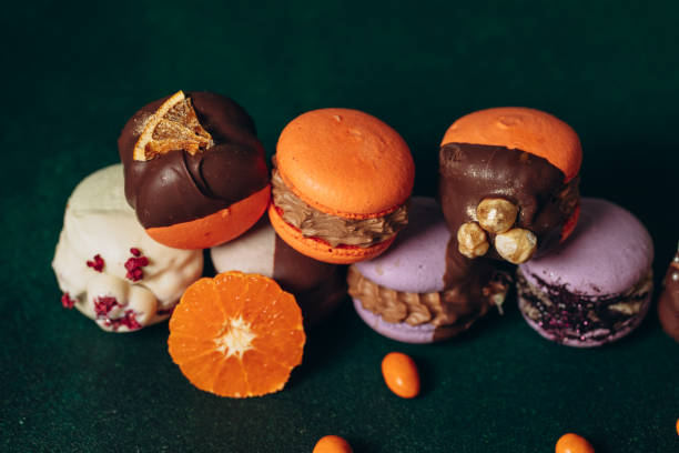 istock Set of colorful macaroons, sweet dessert 2156473996