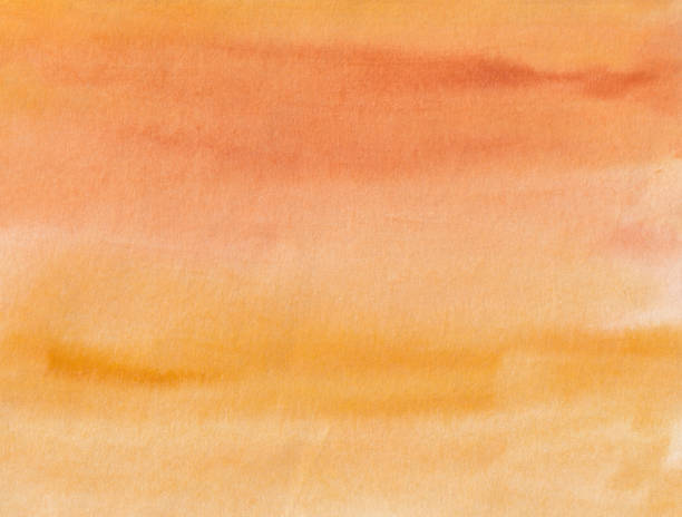 istock Orange gradient watercolor painting in pastel color. Abstract soft yellow background for banner, invitation, Thanksgiving, Halloween 2156477677