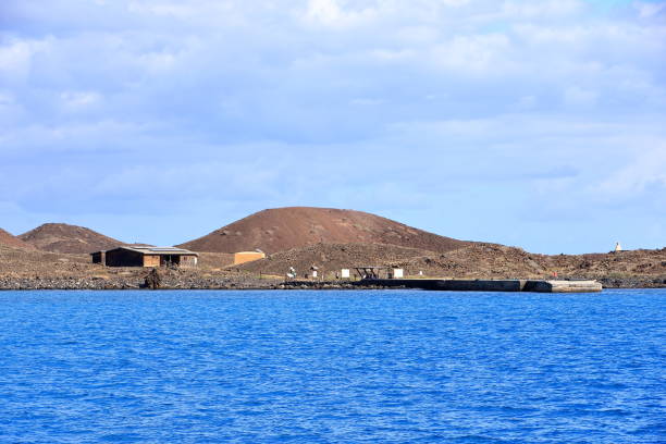 Island de Lobos, Corralejo, Fuerteventura in Spain - November 25 2023: people enjoy hiking at the Isla de Lobos