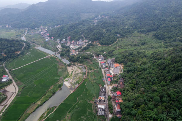 istock Overlooking the forests and fields in rural areas 2156481182
