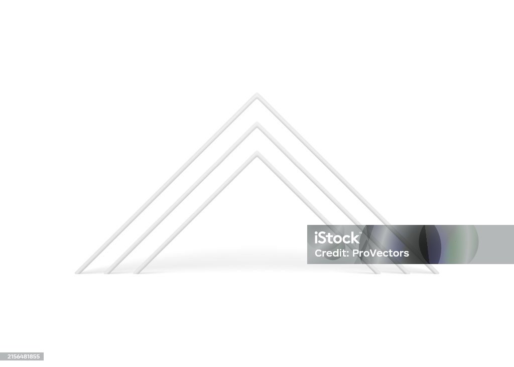 Triangle Arch White Corner Structure Multilevel Entrance Stage ...