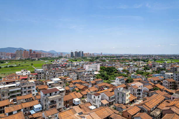 istock Overlooking rural houses with red tiles 2156483032
