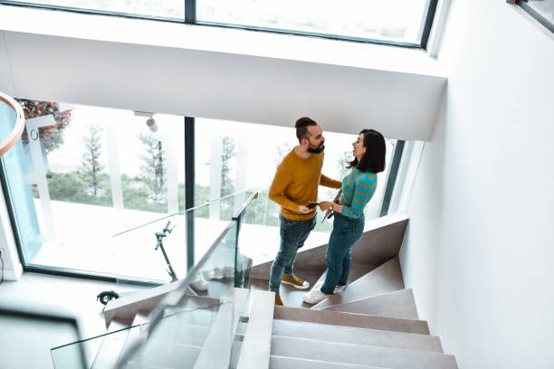 istock Colleagues Meeting On Office Building Staircase 2156485462