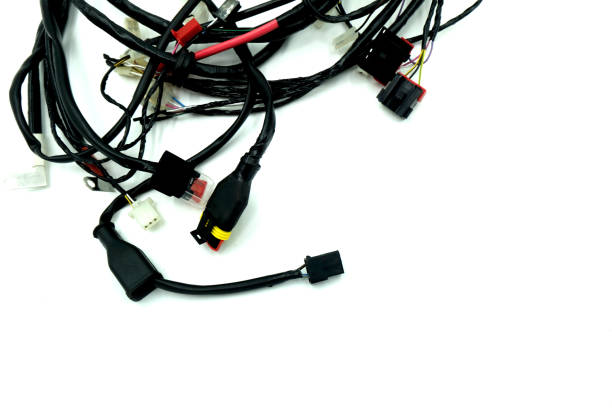 istock Full Set Motorcycle Body Cables, isolated white background 2156485642