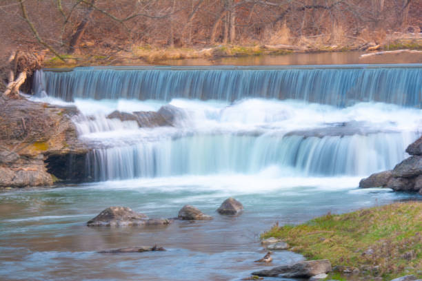 istock Waterfall-Pipe Creek Falls- Cass County, Indiana 2156486734