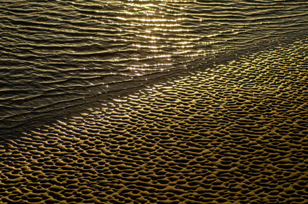 Lake Michigan coastline in Ludington, Michigan.