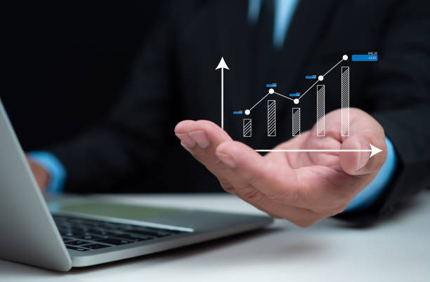 istock Businessman showing  graph corporate future growth plan, Business development to success and growing growth concept, Setting goals for business growth, Business marketing success. 2156492208