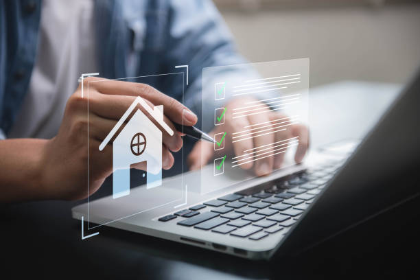 istock Real Estate Management, Professional Using Digital Technology and Online Tools for Property Analysis and Checklist in a Modern Workspace. 2156492694
