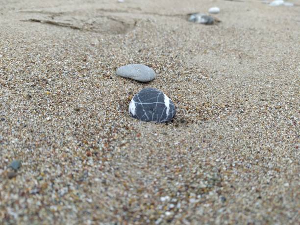istock Pebbles on the sand near the sea 2156493218