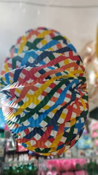 istock accordion-type Saint John balloon with checkered and colorful print 2156499799