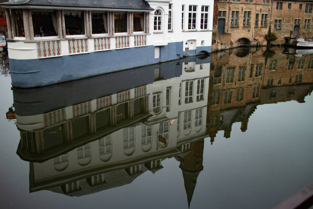Calm waters on the canal in Brugge