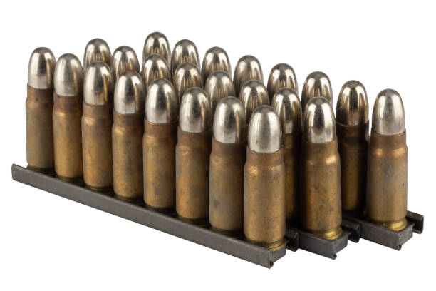 istock Vintage retro ammunition in a clips. 2156500601