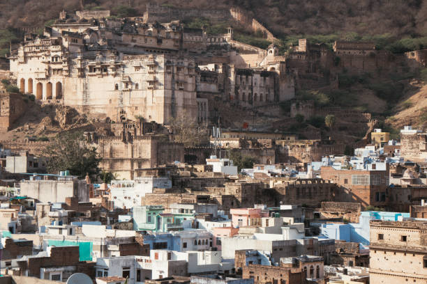 istock Medieval building Junagarh fort palace in Bikaner with ancient features, showcasing history 2156502100