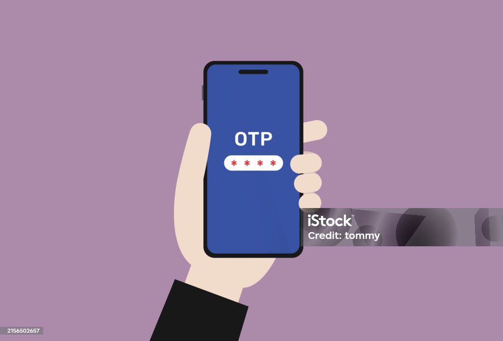 Otp Passcode One Time Password Or Otp Security Code On Mobile Phone Stock ...