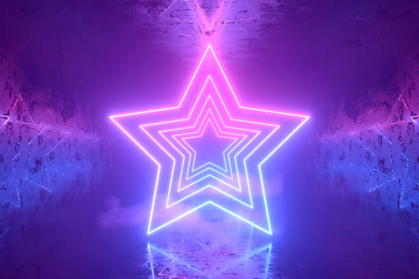 istock Abstract background with ultraviolet neon lights, glowing lines 2156503621