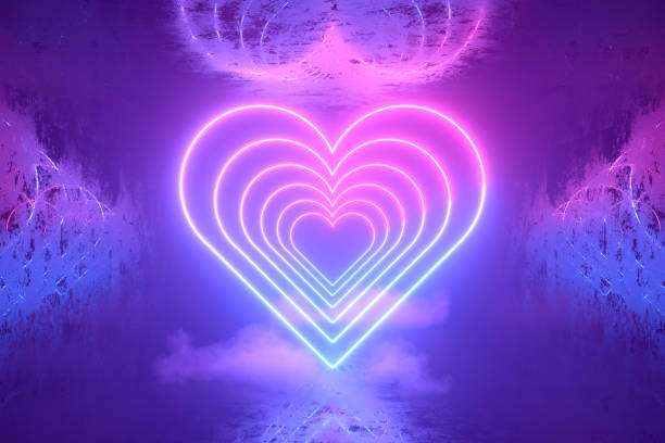 istock Abstract background with ultraviolet neon lights, glowing lines 2156503693