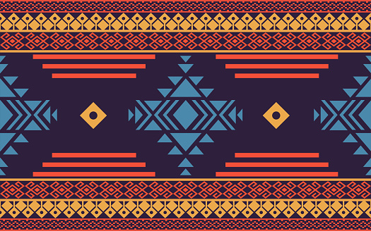Indigenous Repeating Pattern Native Ethnic Tribal And Motif Repetitive Pattern Stock Illustration ...