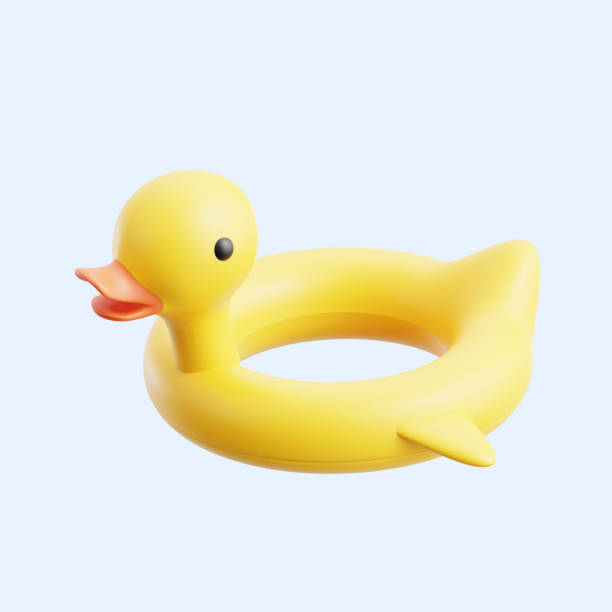 istock duck swimming rubber inflatable ring pool 3d icon illustrator render design 2156514927