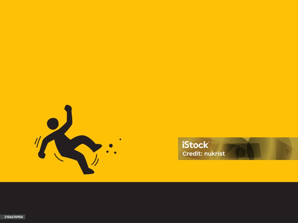 Slipping Vector An Image Shows A Silhouette Slipping Isolated Vector Illustration Stock ...