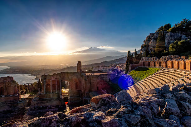 istock Sunset on Taormina greek theatre 2156518809