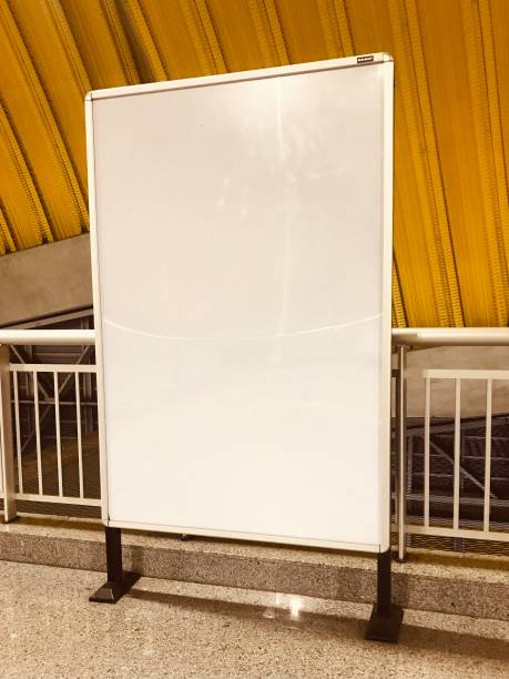istock Communication board. Blank panel. Internal communication. Sign at the metro station.  Front view panel. Street furniture. Front panel. Blank poster 2156518867