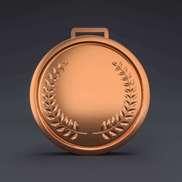 bronze medal  laurel wreath achievement honor sport success