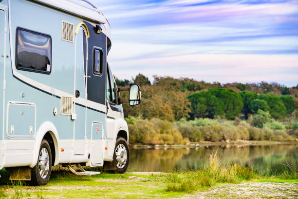 istock Camper rv camping on nature in Portugal 2156521069