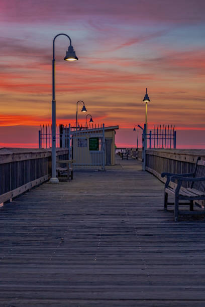 istock Sunrise at the Sandbridge pier 2156527035
