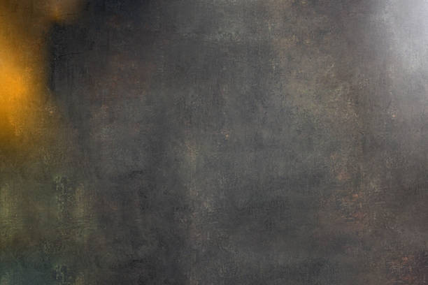 Old wall, warm gray  background with copy space stock photo.  Background , abstract texture. Empty old wall.  On the left side orange spot. Big contrast, stock photo