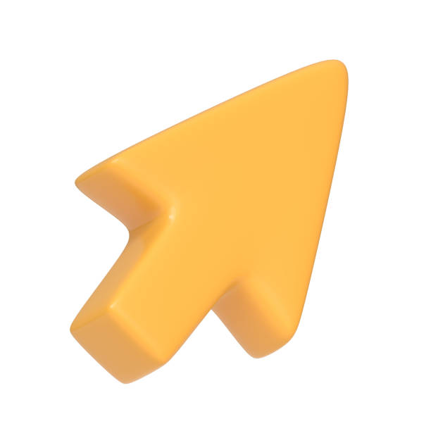 istock A vibrant yellow arrow pointing right isolated on a white background 2156557220